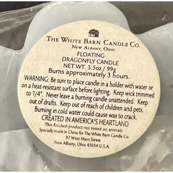 Candles Lot of 2 Dragonfly Floating Candles Blue and Green - Picture 7 of 7